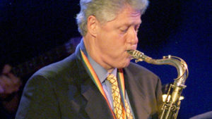 bill clinton playing sax